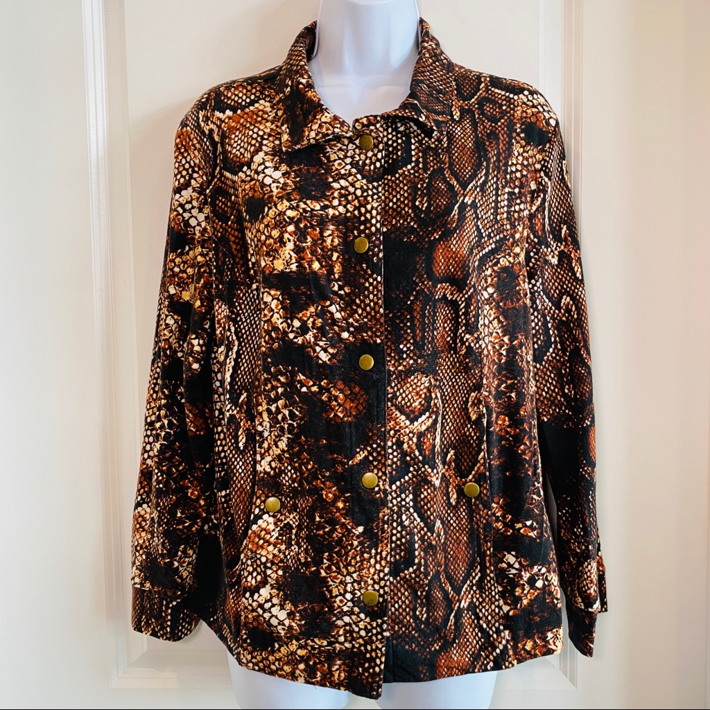 Versatile Snake Print Jacket